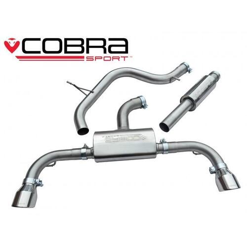 VW Golf GTI (MK7) 2.0 TSI (5G) (12-17) Cat Back Performance Exhaust (Non Resonated, TP34-BLK)