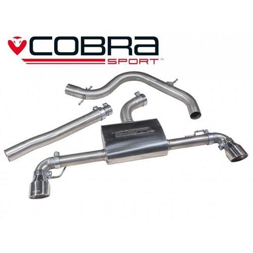 VW Golf GTD (Mk6) 2.0 TDI (5K) (09-13) GTI Style Cat Back Performance Exhaust (TP34-BLK)