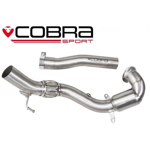 VW Polo GTI (6C) 1.8 TSI (15-17) Sports Cat / De-Cat Front Downpipe Performance Exhaust (De-Cat)