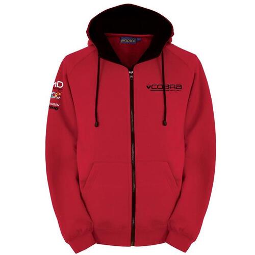 Zipped Cobra Sport Hoodie - Red (Medium)