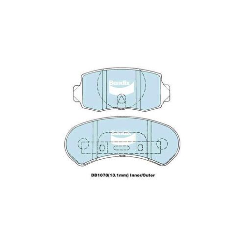 Bendix General CT Brake Pad Set Rear for Fairlane 82-86/LTD 82-88 (DB1078GCT)