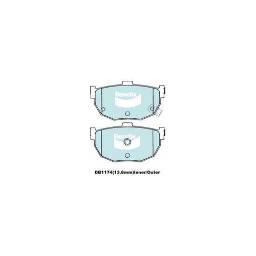 Bendix General CT Brake Pad Set Rear for Maxima 90-94 (DB1174GCT)