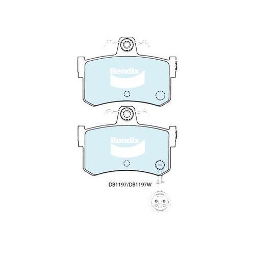 Bendix Heavy Duty Brake Pad Set Rear for Legend 87-88/MGF 95-02 (DB1197HD)