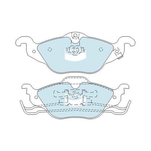 Bendix General CT Brake Pad Set Front for Astra 98-04 (DB1424GCT)