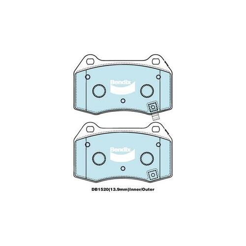 Bendix Ultimate+ Brake Pad Set Front for 350Z 03-07 (DB1520ULT)