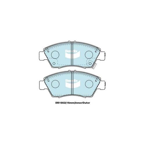 Bendix General CT Brake Pad Set Front for Civic 04-10 (DB1662GCT)