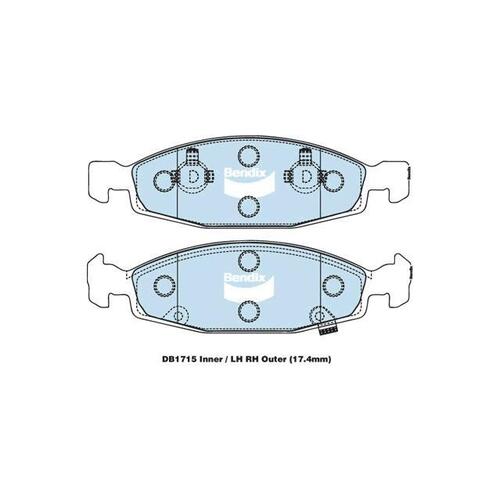 Bendix 4x4 Brake Pad Set Front for Grand Cherokee 99-05 (DB1715-4)