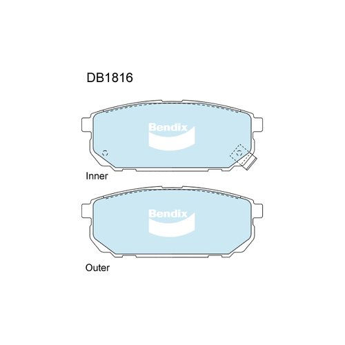 Bendix 4x4 Brake Pad Set Rear for Sorento 02-09 (DB1816-4)
