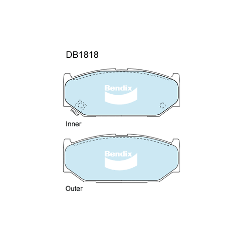 Bendix General CT Brake Pad Set Front for Swift 05-17 (DB1818GCT)