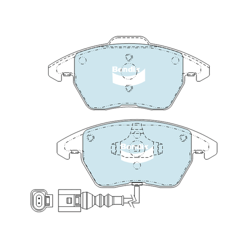 Bendix Ultimate+ Brake Pad Set Front for A1 10-18/A3 03-13 (DB1849ULT)