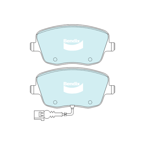 Bendix Euro Brake Pad Set Front for Ibiza 03-04/Fabia 99-22 (DB2032EU)