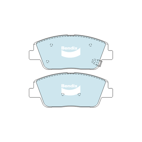 Bendix General CT Brake Pad Set Front for i40 12-19/Sonata 08-10 (DB2089GCT)
