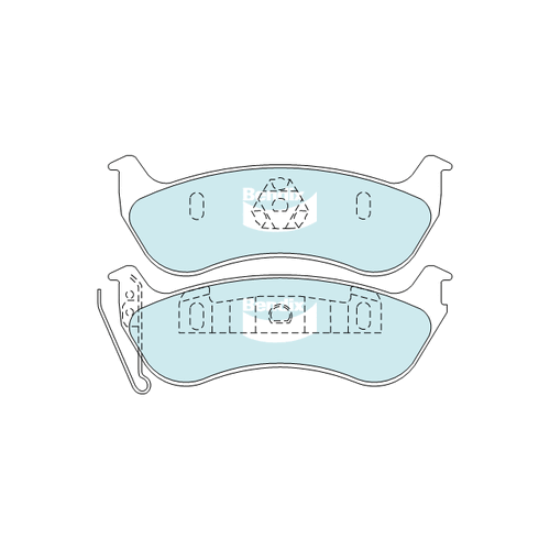 Bendix 4x4 Brake Pad Set Rear for Laser 81-83/Cherokee 01-08 (DB2163-4)