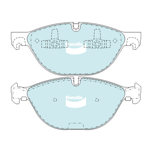 Bendix Euro Brake Pad Set Front for A4 00-09/A6 Allroad 06-11 (DB2210EU)