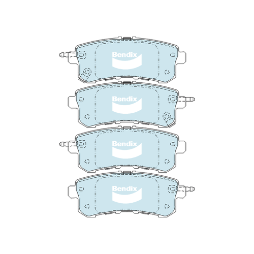 Bendix 4x4 Brake Pad Set Rear for Patrol 10-22 (DB2244-4)