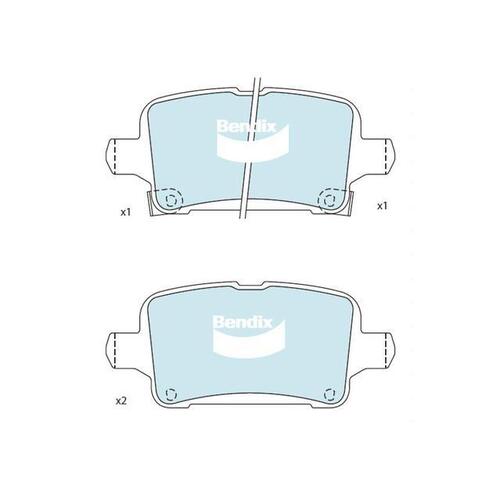 Bendix General CT Brake Pad Rear Set for Astra 16-20/Commodore 17-20 (DB2488GCT)