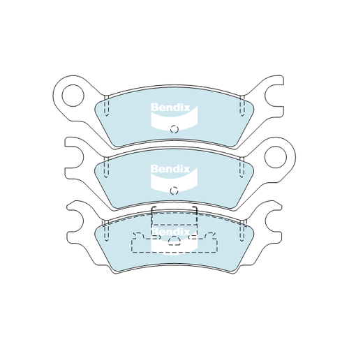 Bendix General CT Brake Pad Set Rear for 626 83-87/Telstar 85-87 (DB279GCT)