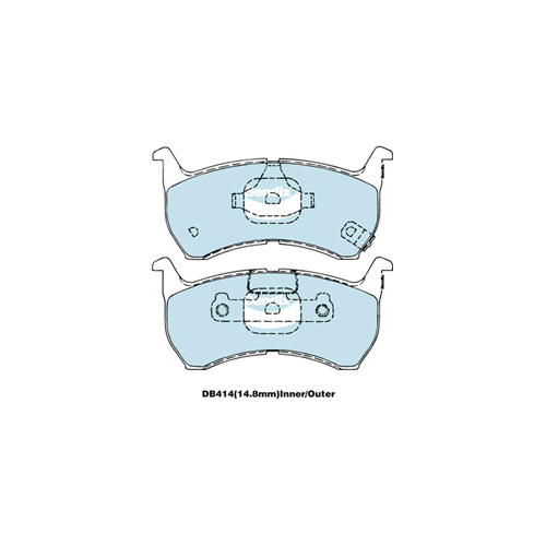 Bendix General CT Brake Pad Set Front for 626 83-87/Telstar 85-87 (DB414GCT)
