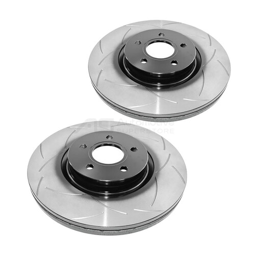 Street Series 2x T2 Slotted Rear Rotors FOR Infinity/Nissan 370Z 09-18