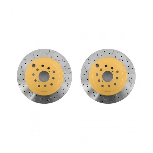 DBA DBA42656XS-10 Clubspec 4000 2x XS Cross-Drilled/Slotted Rear Rotors FOR STi 08-20