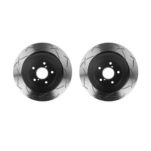 Clubspec 4000 2x T3 Slotted Rear Rotors for Subaru WRX 01-07 w/Brembo