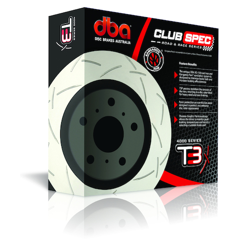 DBA DBA43051S-10 4000 Series 2x T3 Slotted Rear Rotors FOR STi 2018+