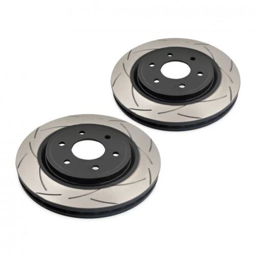 DBA DBA52230BLKCSR 5000 1x 2Piece Curved Slot Right-hand Rotor Black Hat FOR Holden VE/VF SS/SV6 06-18