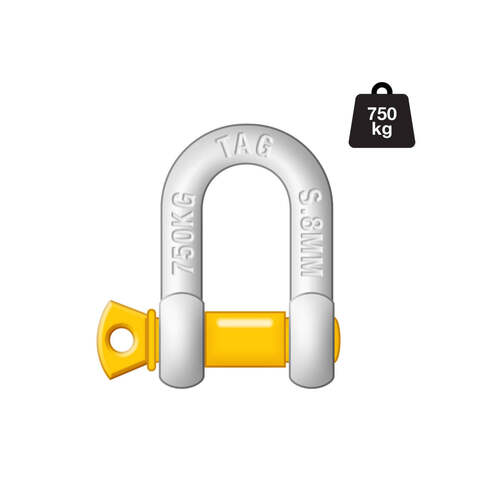 TAG D-Shackle-8mm, 200kg, Galvanised