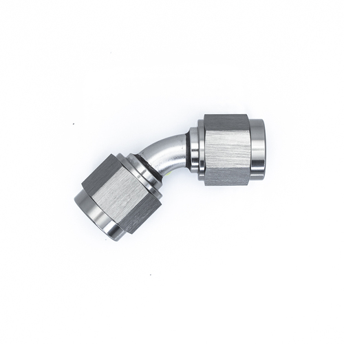 Deatschwerks Titanium 45 Deg 6AN to 6AN Female Flare Swivel Coupler