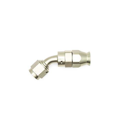 Deatschwerks 45 Deg 6AN Female Swivel PTFE Hose End w/Olive Insert