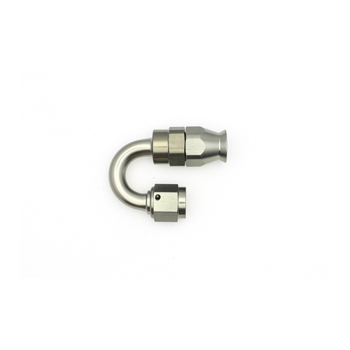 Deatschwerks 180 Deg 6AN Female Swivel PTFE Hose End w/Olive Insert