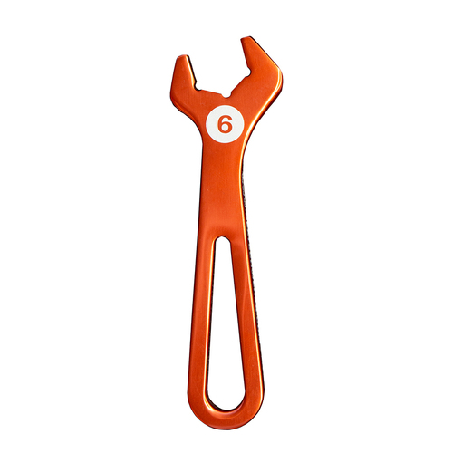 Deatschwerks Orange Anodized T6061 Aluminum Hose End Wrench - 6AN