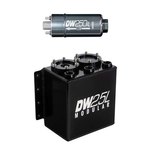 Deatschwerks 2.5L Surge Tank w/ 1 x 250iL In-Line Fuel Pump