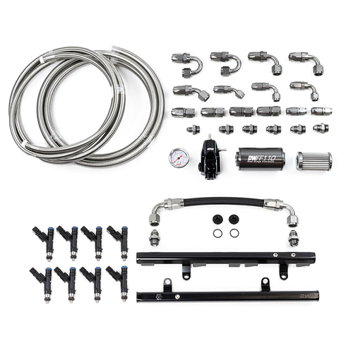 Deatschwerks LS1/LS6 Fuel Rails w/Crossover, 780cc/min Injectors + Full Return Plumbing Kit (Camaro