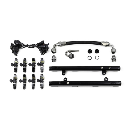 Deatschwerks Coyote 5.0 Fuel Rails w/Crossover + 1200cc/min Injectors (Mustang/F-150 11-17)