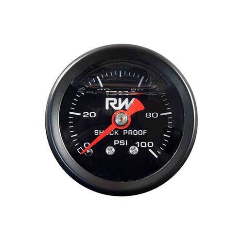 Raceworks Fuel Pressure Gauge 0-120Psi Liquid Filled  FSA-506BK
