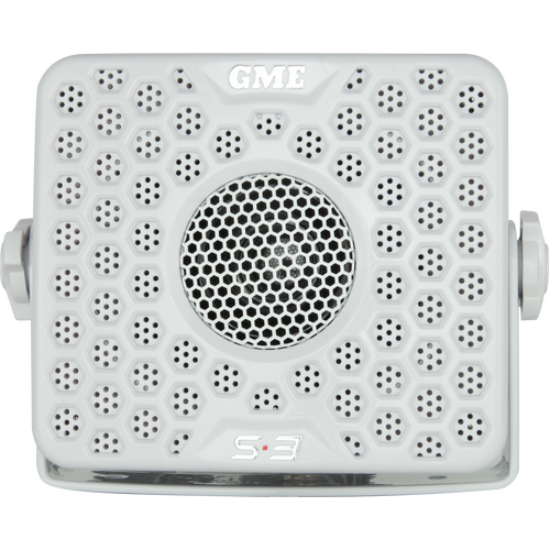 GME 60 Watt Marine Box Speakers - White