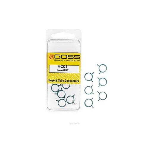 GOSS Hose Clips 9.5-11.4mm 6 Pack (HC01)