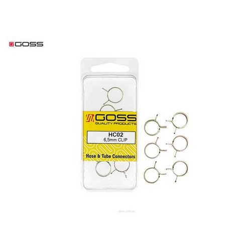 GOSS Hose Clips 11.7-13.3mm 6 Pack (HC02)
