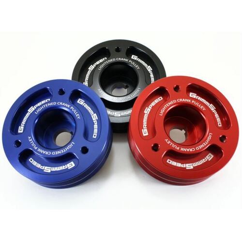 GrimmSpeed 095015BK Lightweight Crank Pulley for All EJ Engines Black