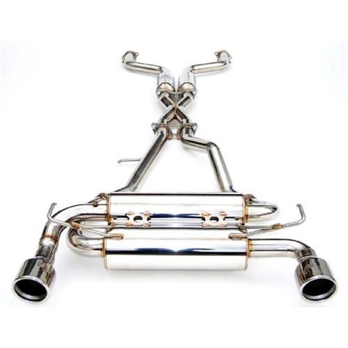 Invidia Gemini Cat Back Exhaust w/SS Rolled Tips for Nissan Skyline V35/Infiniti G35 V35 (Coupe)