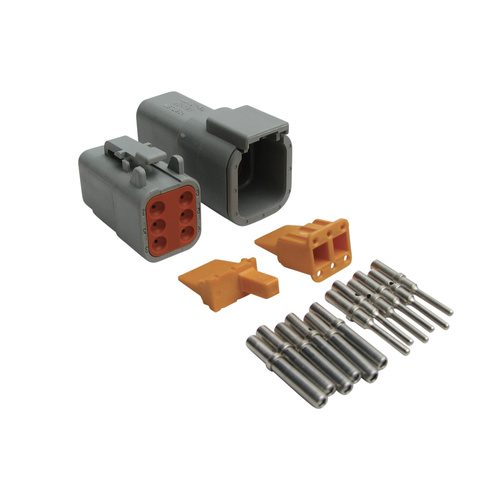 HALTECH Matching Set of Deutsch DTM-6Connectors (7.5 Amp) HT-031015
