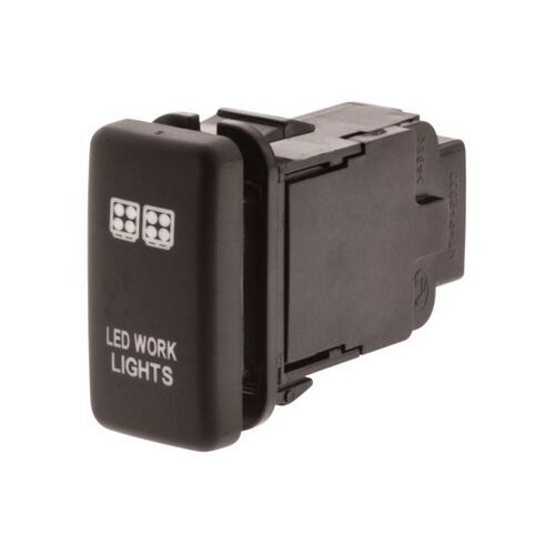Hulk 4x4 Work Light Push Button Switch- Blue (Hilux/Landcruiser 100 Series 98-13)