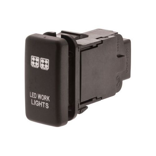 Hulk 4x4 Work Light Push Button Switch- Green (Hilux/Landcruiser 100 Series 98-13)