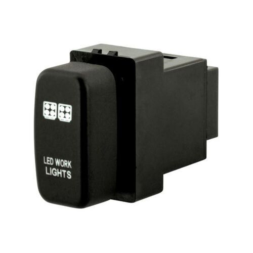 Hulk 4x4 Work Light Push Button Switch- Green (Pajero/Triton 02-15)