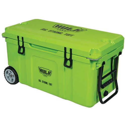 Hulk 4x4 75L Portable Ice Cooler Box On Wheels & Folding Handle