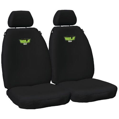Hulk 4x4 HD Canvas Seat Covers Series Fronts Blk (Prado 150 Series)