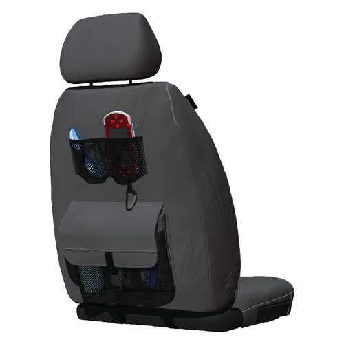 Hulk 4x4 Universal HD Canvas Seat Cover Grey Fronts