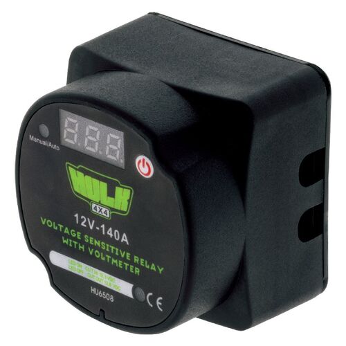 Hulk 4x4 VSR & Voltmeter 140Amp 12V Cut In 13.3V Cut Out 12.8V