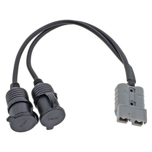 Hulk 4x4 Anderson Plug 50A - 2Xacc Sckt Cable Assy 300mm Long (Ranger 22+)